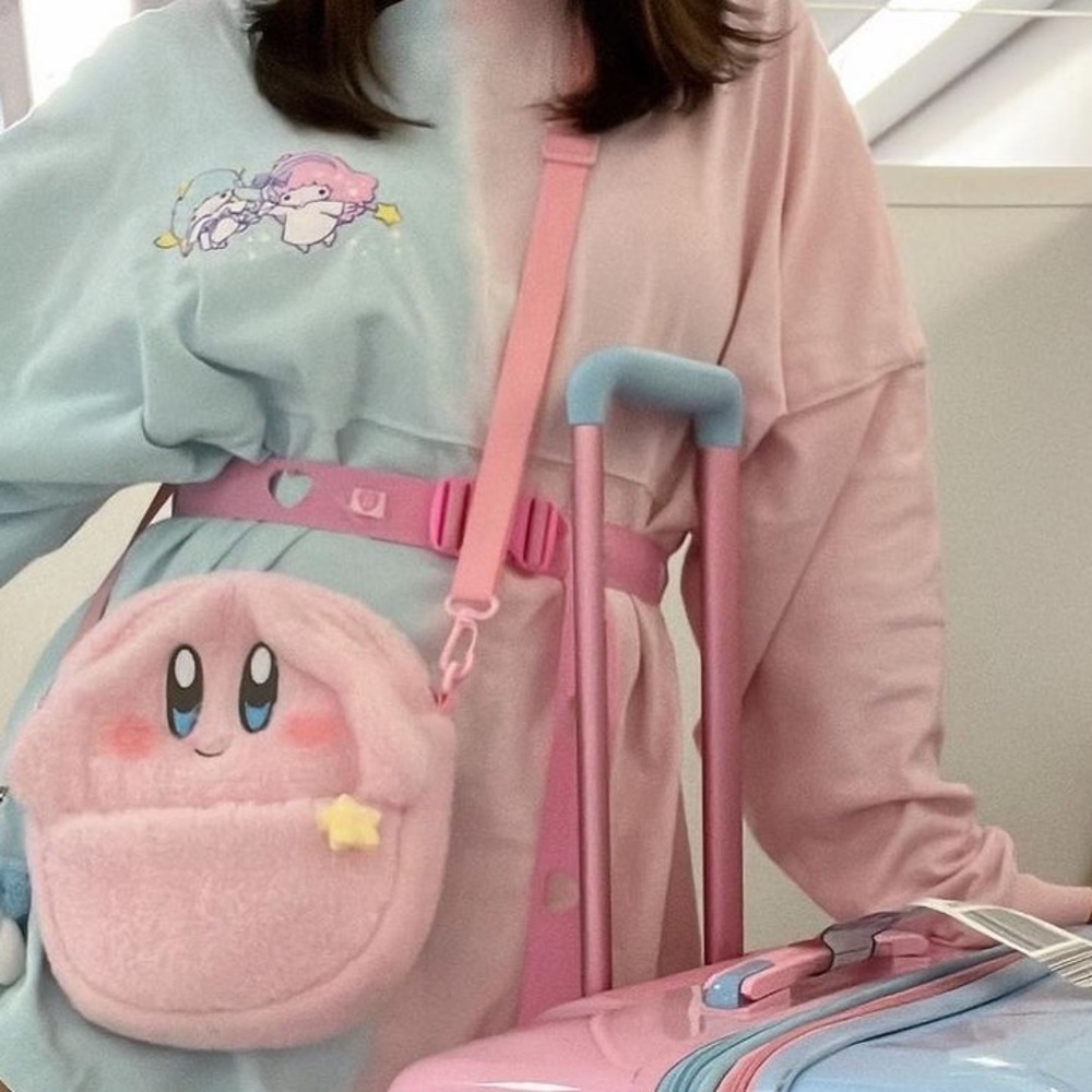 Limited edition Japan Nintendo Pink Kirby Crossbody shoulder bag